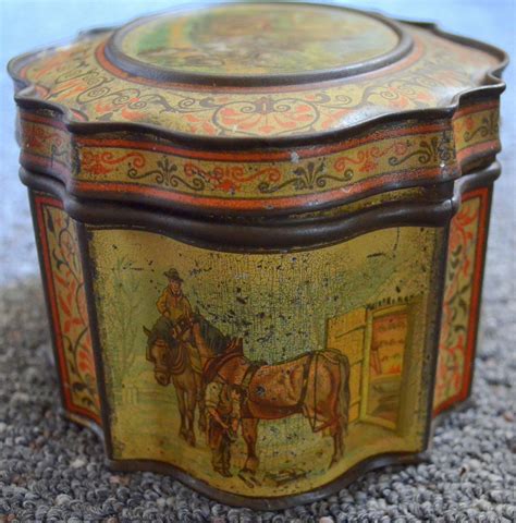 small metal box vintage|antique tin canisters.